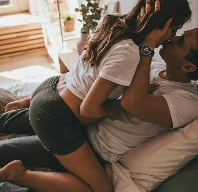 A couple connecting emotionally, which is key to a woman's orgasm.