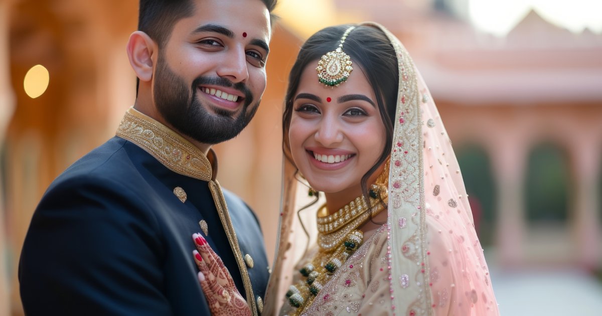 A happy Indian couple holding hands and laughing together, illustrating the core principles of healthy marital intimacy secrets.