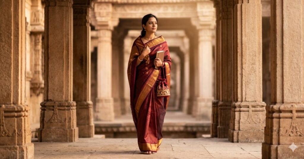 A beautifully dressed individual representing the essence of preserving cultural clothing values.