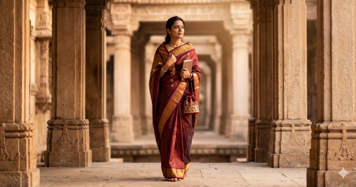 A beautifully dressed individual representing the essence of preserving cultural clothing values.